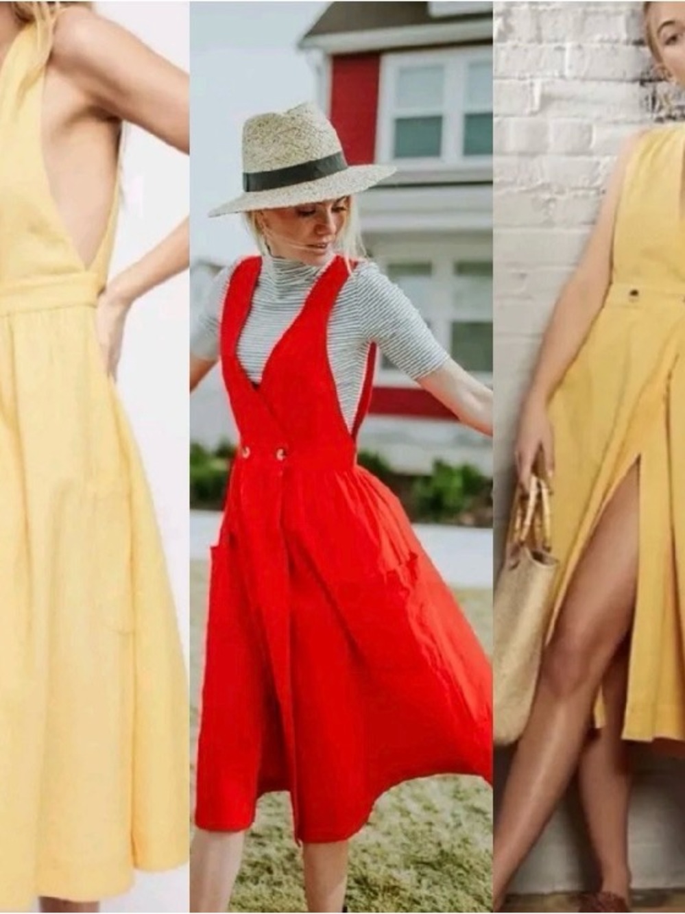 Free People Red Midi Dress Cotton Pockets Large